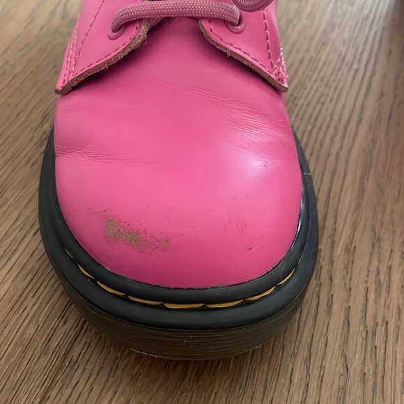 Dr. Martens Kids Leather Lace Up Boots Pink Size 13 US - Picture 2 of 14